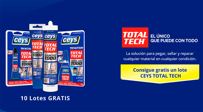 Sortean 10 lotes de productos Ceys Total Tech - Muestras Gratis Y Chollos