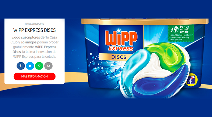 Prueba gratis WiPP Express Discs con TestaClub - Muestras Gratis